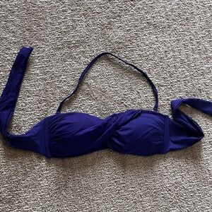La Blanca Deep Purple Bandeau Swim Top with Removable Strap